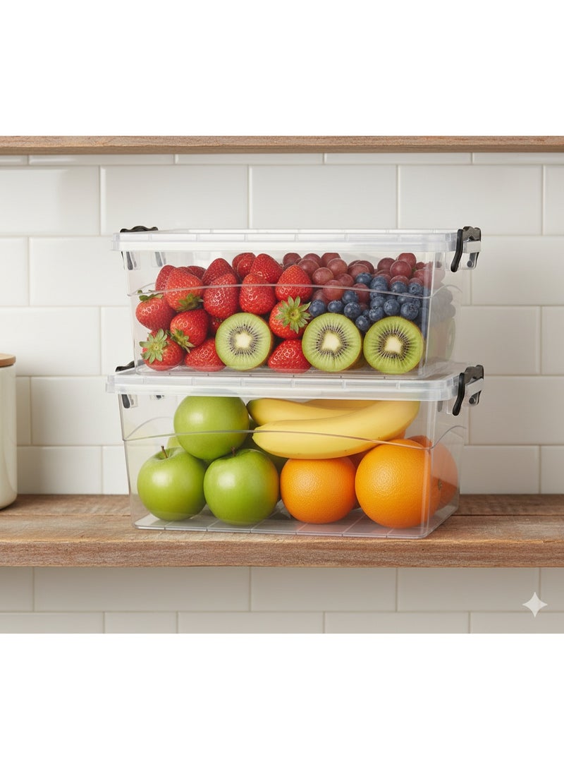 favilla Airtight food storage container set, 4 piece - transparent - 1.2 liters - Image 1